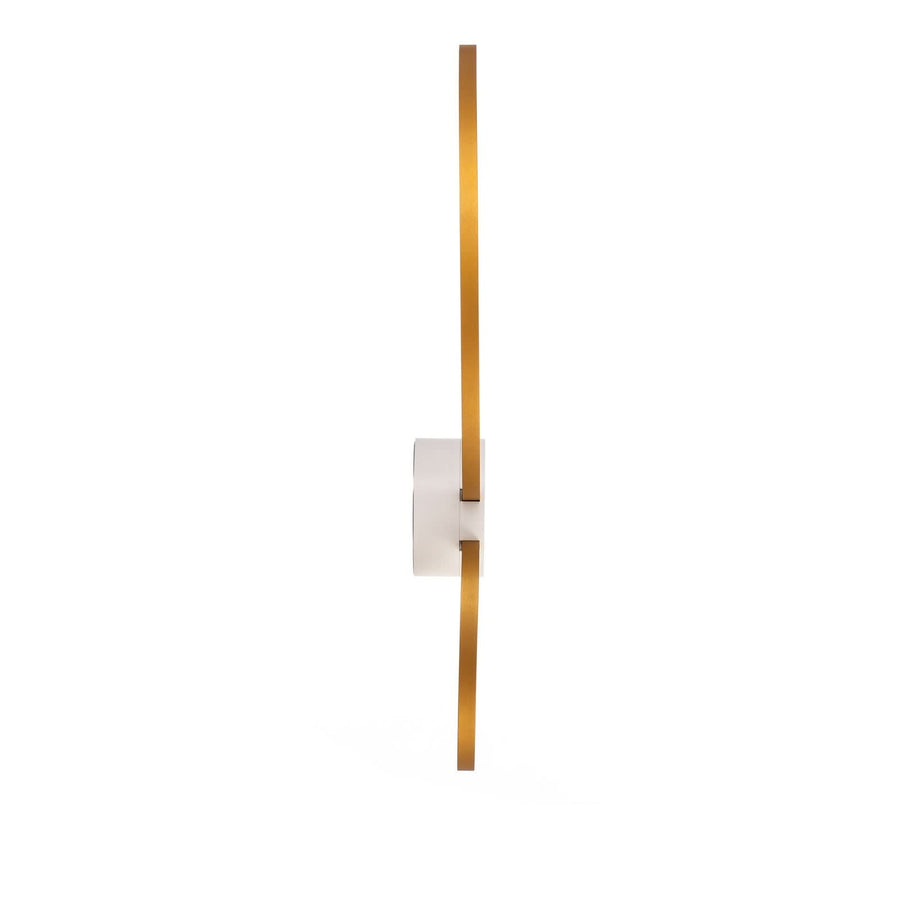 Applique murale LED 51298.4 en métal, laiton mat et blanc, hauteur 68 cm