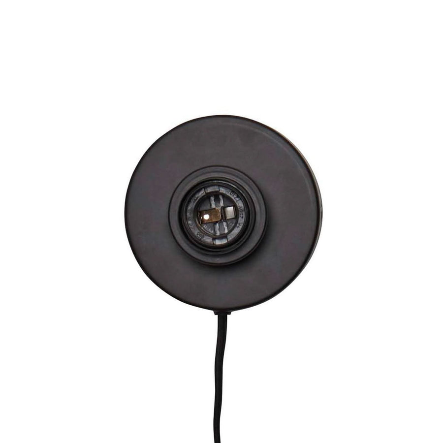 Applique murale Panama en bois, gris et noir, Ø 45 cm