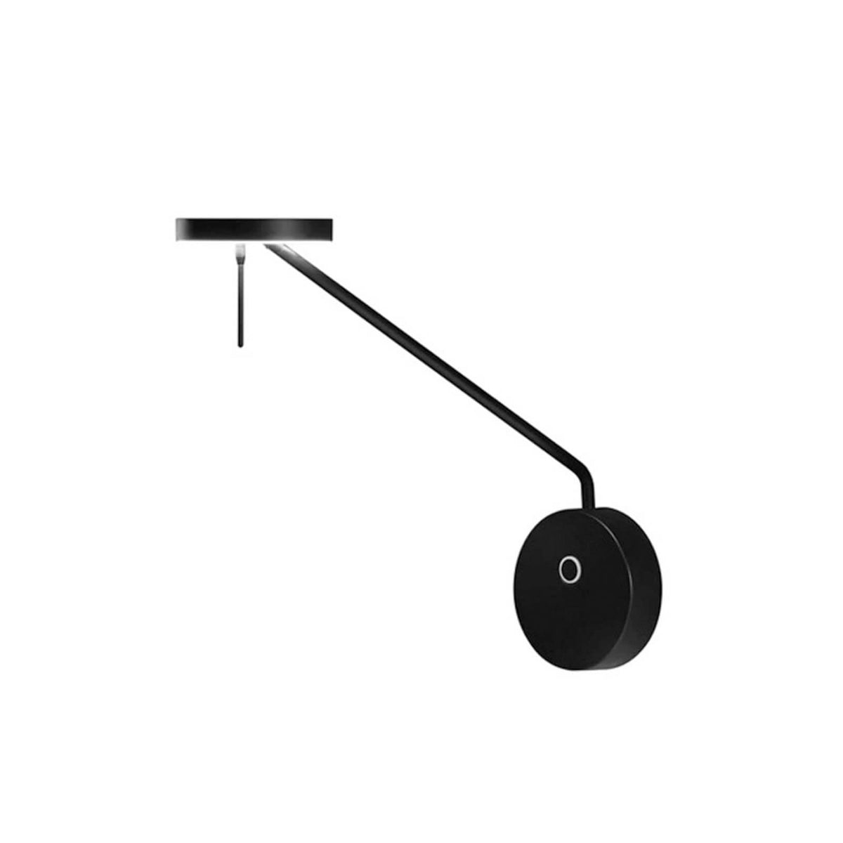Applique murale LED Invisible Reader en aluminium, noir, Ø 12 cm