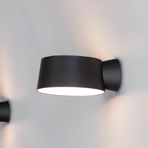 Applique murale LED Cookie en aluminium, noir, Ø 15 cm
