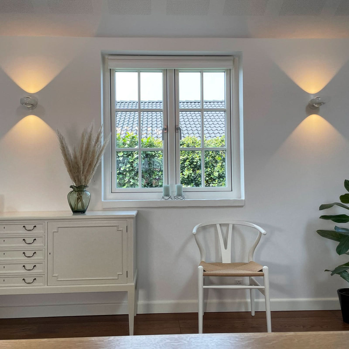 Applique murale LED Optic en verre, blanc brillant, Ø 12 cm