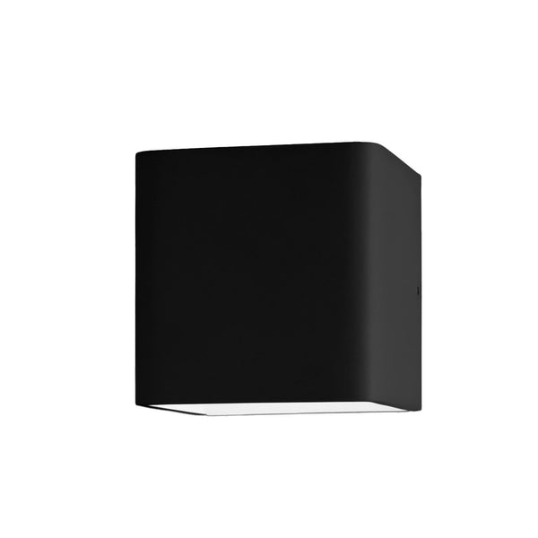 Applique murale LED DLS Gino en aluminium, noir, hauteur 10 cm
