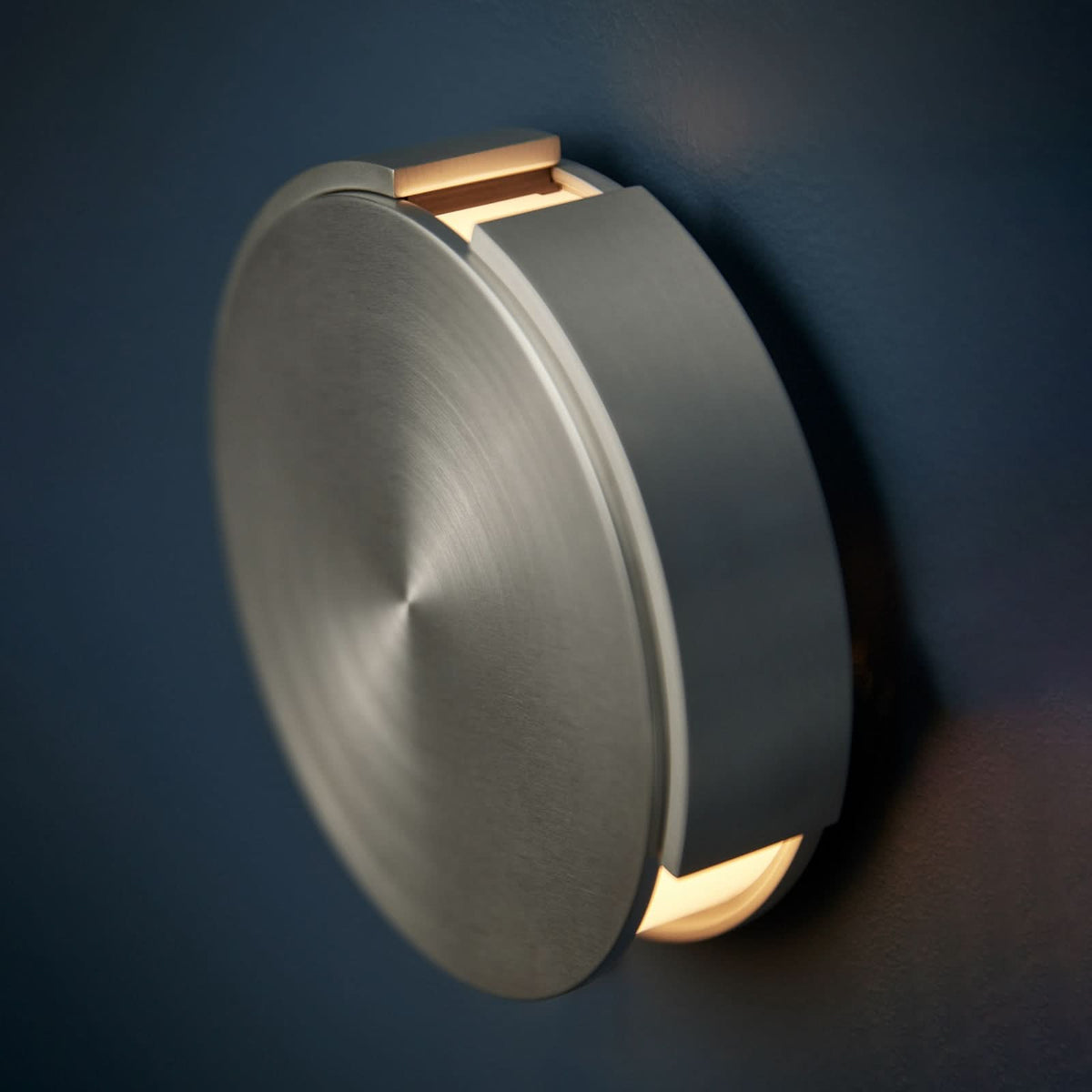 Applique murale Rotate en métal, aluminium brossé, 2 lumières, Ø 15 cm