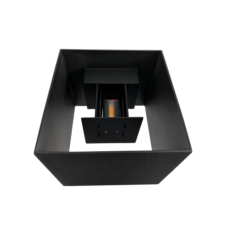 Applique d'extérieur LED Venus en aluminium, noir, 2 lumières, hauteur 15 cm, IP54