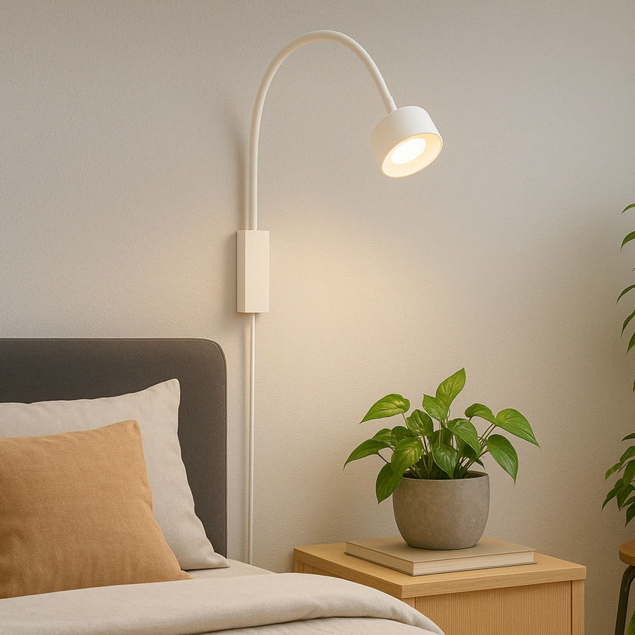 Applique murale LED rechargeable Magnetics en métal, blanc, hauteur 40 cm, IP54