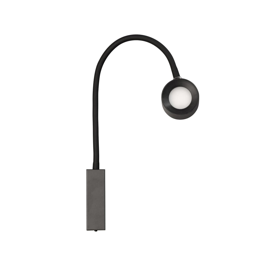 Applique murale LED rechargeable Magnetics en métal, noir, hauteur 40 cm, IP54