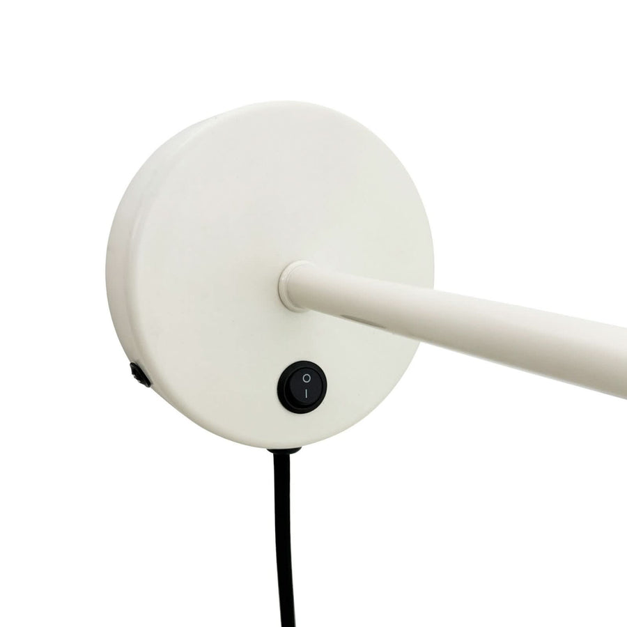 Applique murale Stoke en métal, blanc brillant, Ø 20 cm