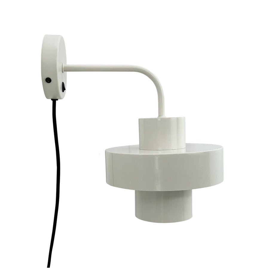 Applique murale Stoke en métal, blanc brillant, Ø 20 cm