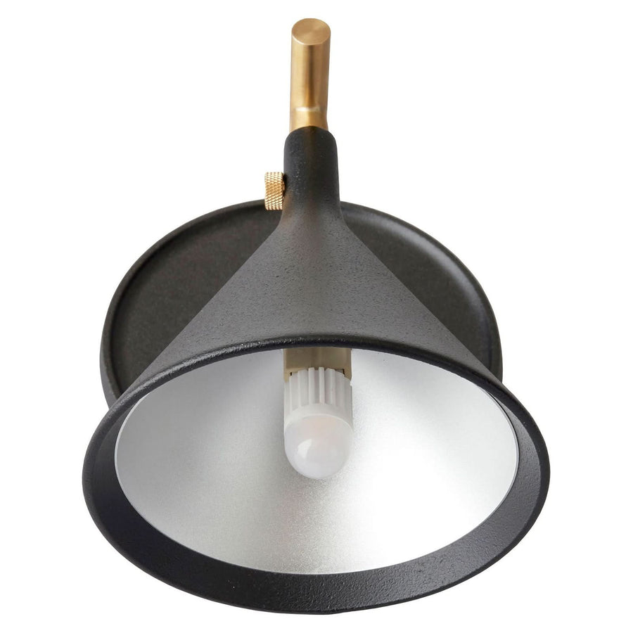 Applique murale LED Cast Sconce en laiton, noir, hauteur 19,6 cm, IP44