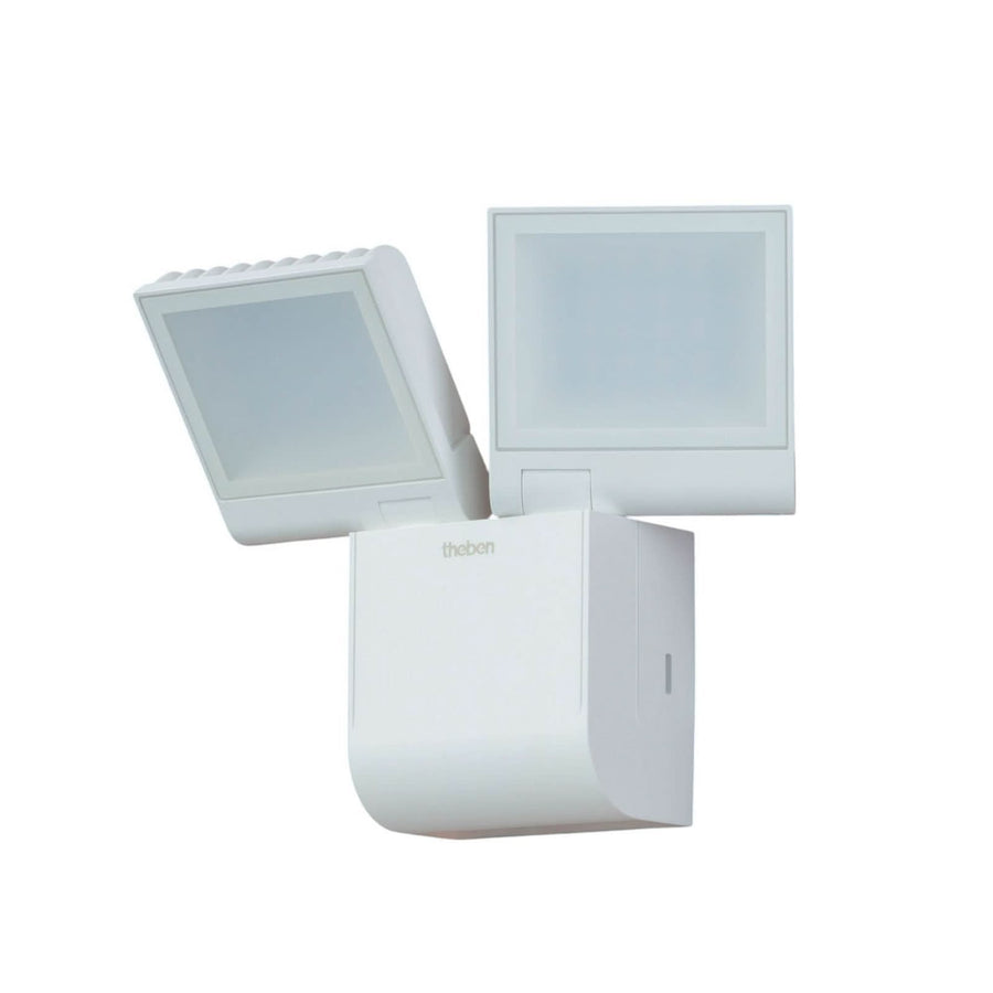 Applique d'extérieur LED theLeda S17-100L en métal, blanc, 2 lumières, hauteur 16 cm