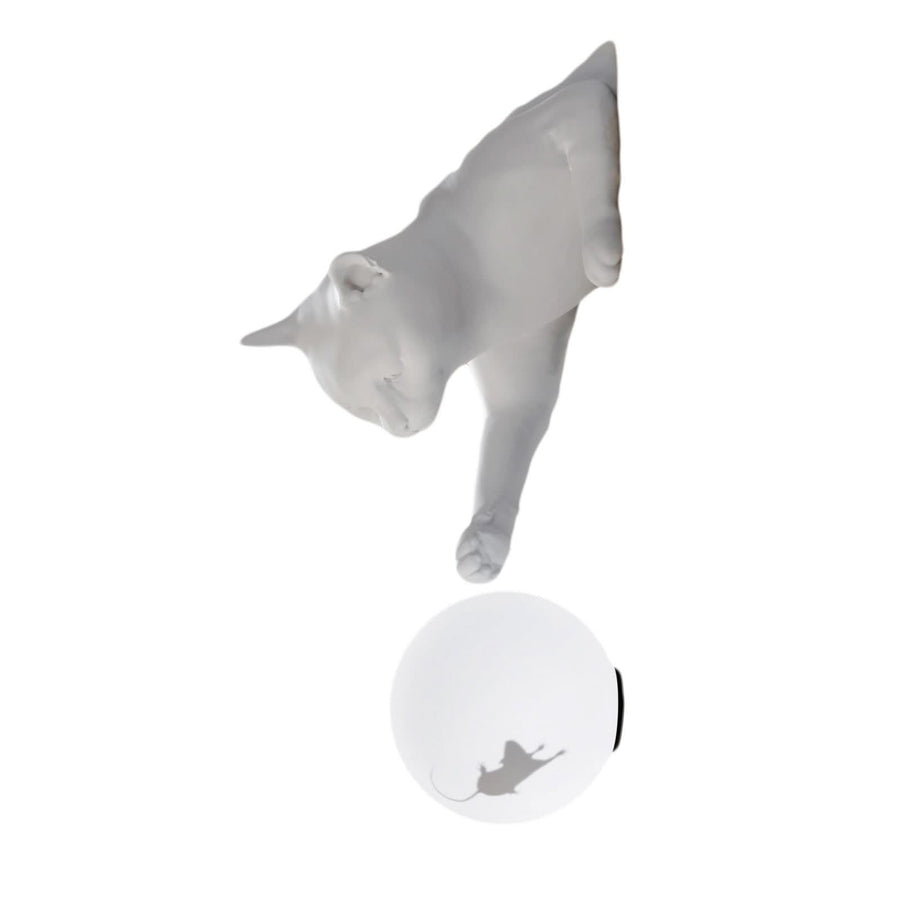 Applique murale Maoo en verre, blanc et blanc satiné, Ø 12 cm