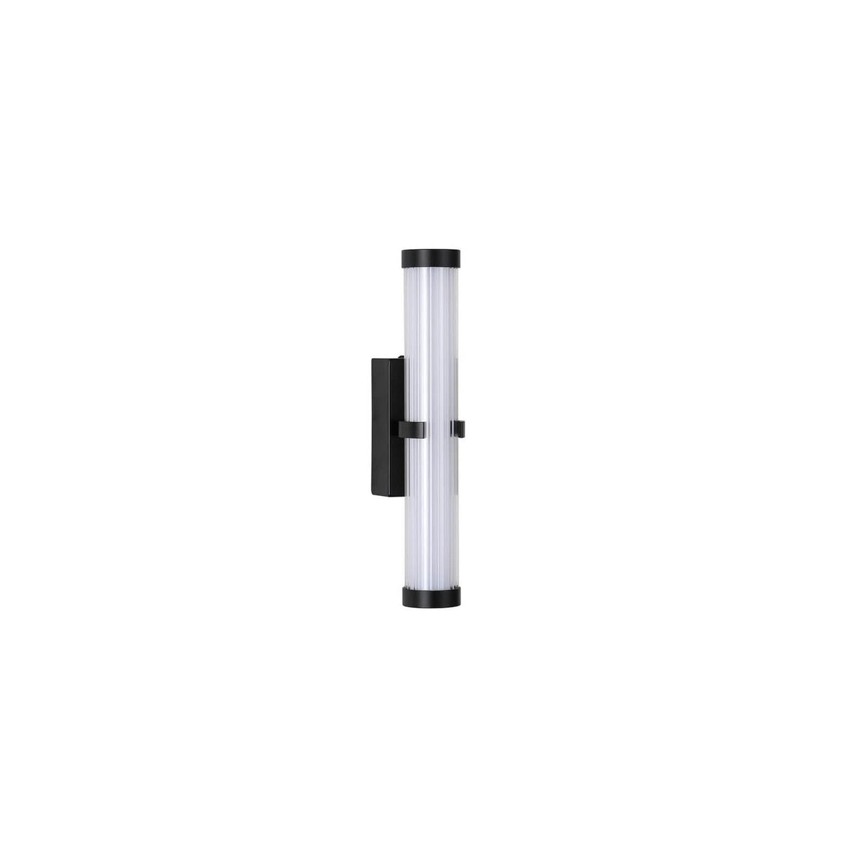 Applique murale LED Clamp en verre, noir et blanc, hauteur 7 cm, IP44