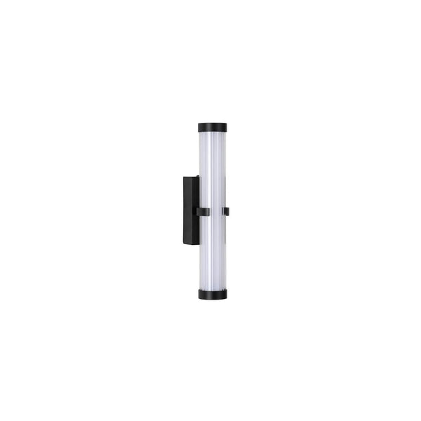 Applique murale LED Clamp en verre, noir et blanc, hauteur 7 cm, IP44