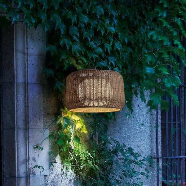 Applique d'extérieur LED Fora A en aluminium, marron, Ø 50 cm