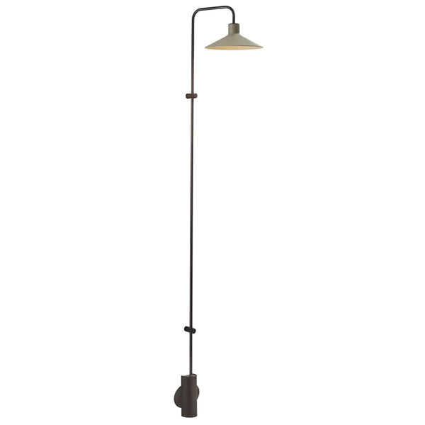 Applique murale LED Platet A/06 en aluminium, gris et noir, hauteur 154 cm