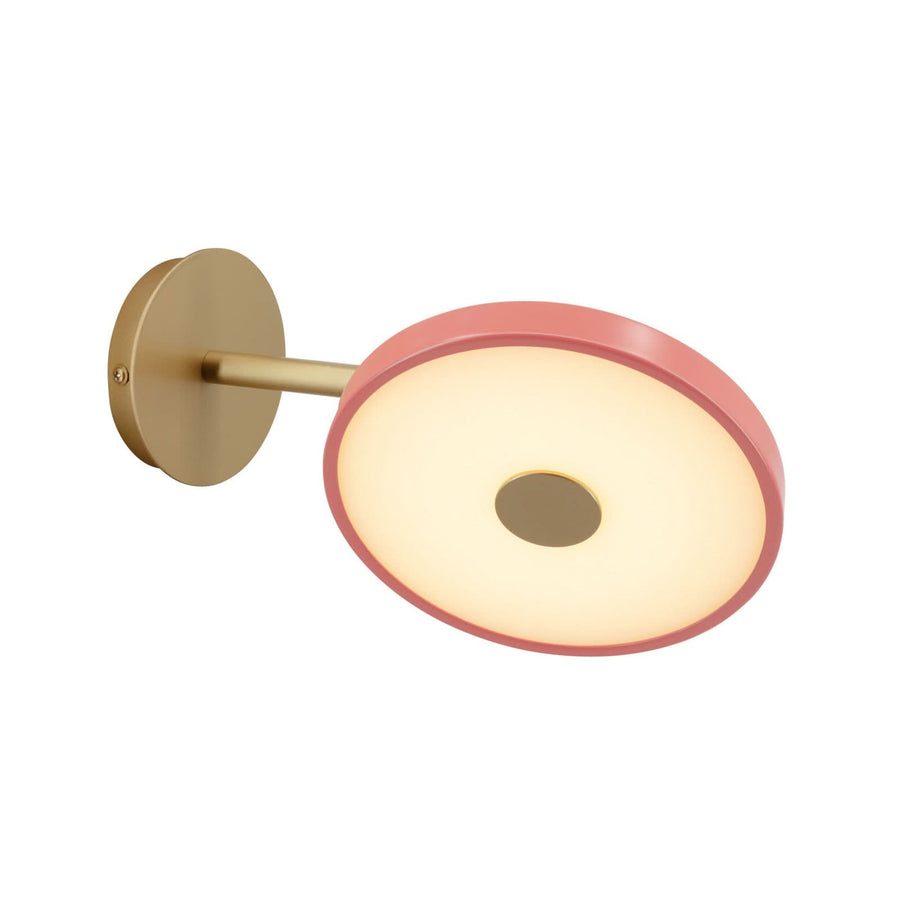 Applique murale LED Asteria Short en aluminium, rosé et laiton, Ø 15 cm