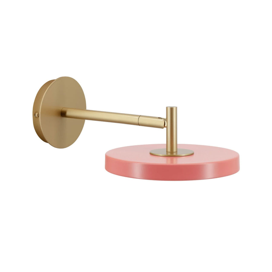 Applique murale LED Asteria Short en aluminium, rosé et laiton, Ø 15 cm