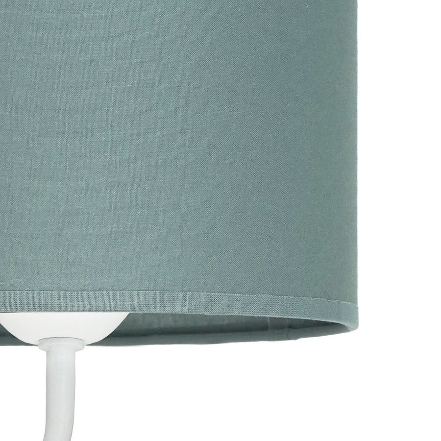 Applique murale Roller en tissu, vert structuré et blanc, 2 lumières, Ø 20 cm