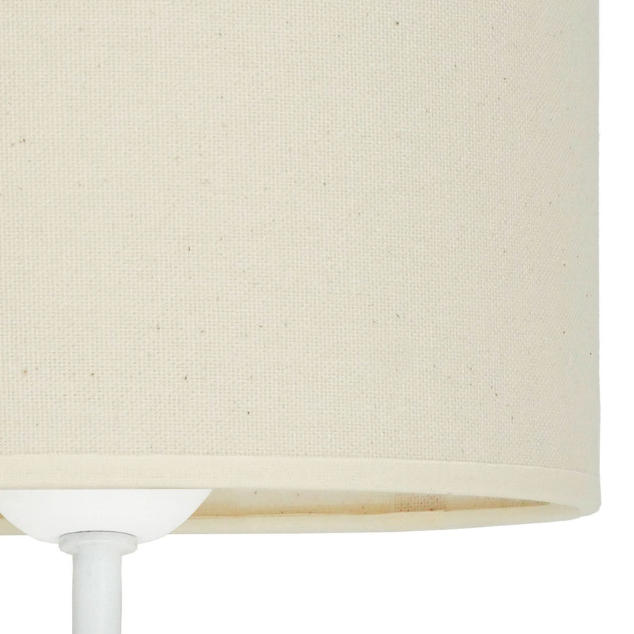 Applique murale Roller en tissu, beige structuré et blanc, 2 lumières, Ø 20 cm, 15 W, hauteur 30 cm, modèle 2