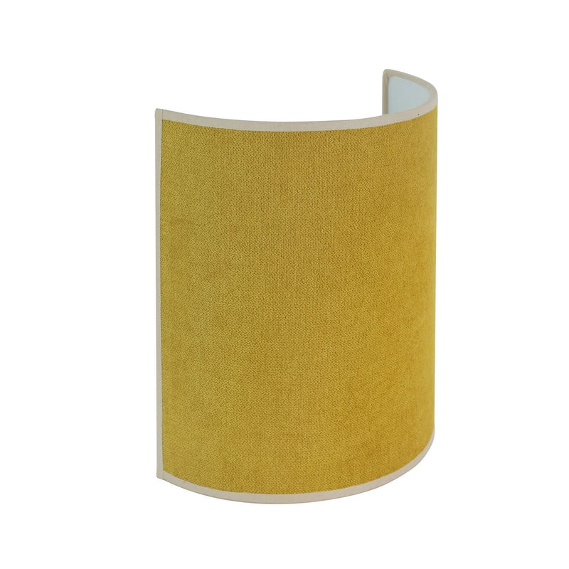 Applique murale Celine en tissu, jaune structuré, hauteur 24 cm