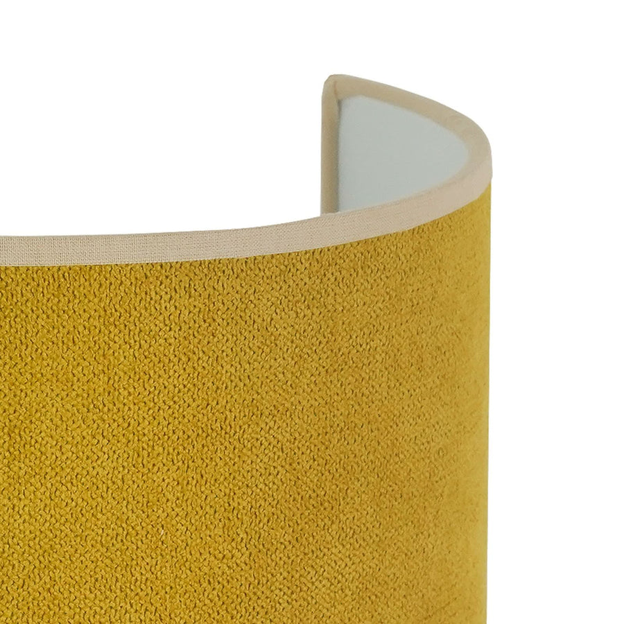 Applique murale Celine en tissu, jaune structuré, hauteur 24 cm
