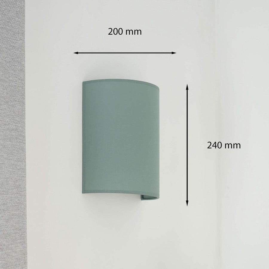 Applique murale Céline en tissu, vert structuré, hauteur 24 cm