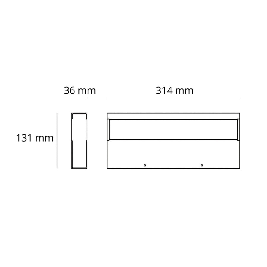 Applique murale LED Regolo en aluminium, blanc, hauteur 3,6 cm