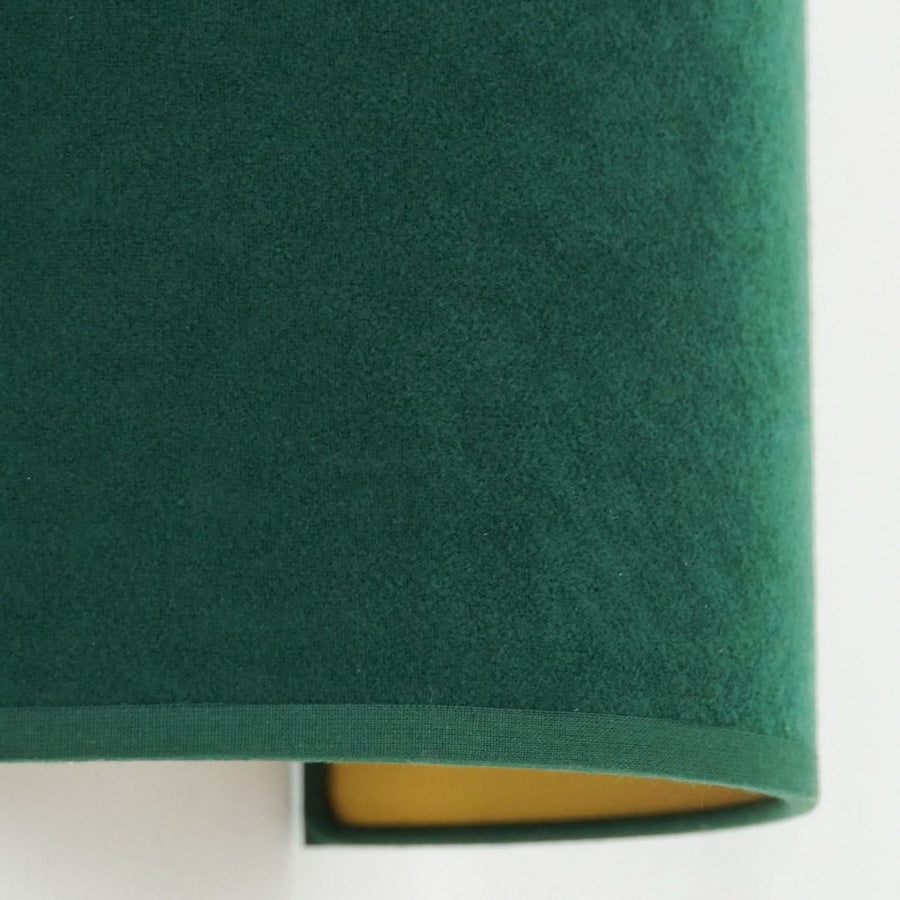 Applique murale Semi Circle en velours, vert foncé, hauteur 24 cm