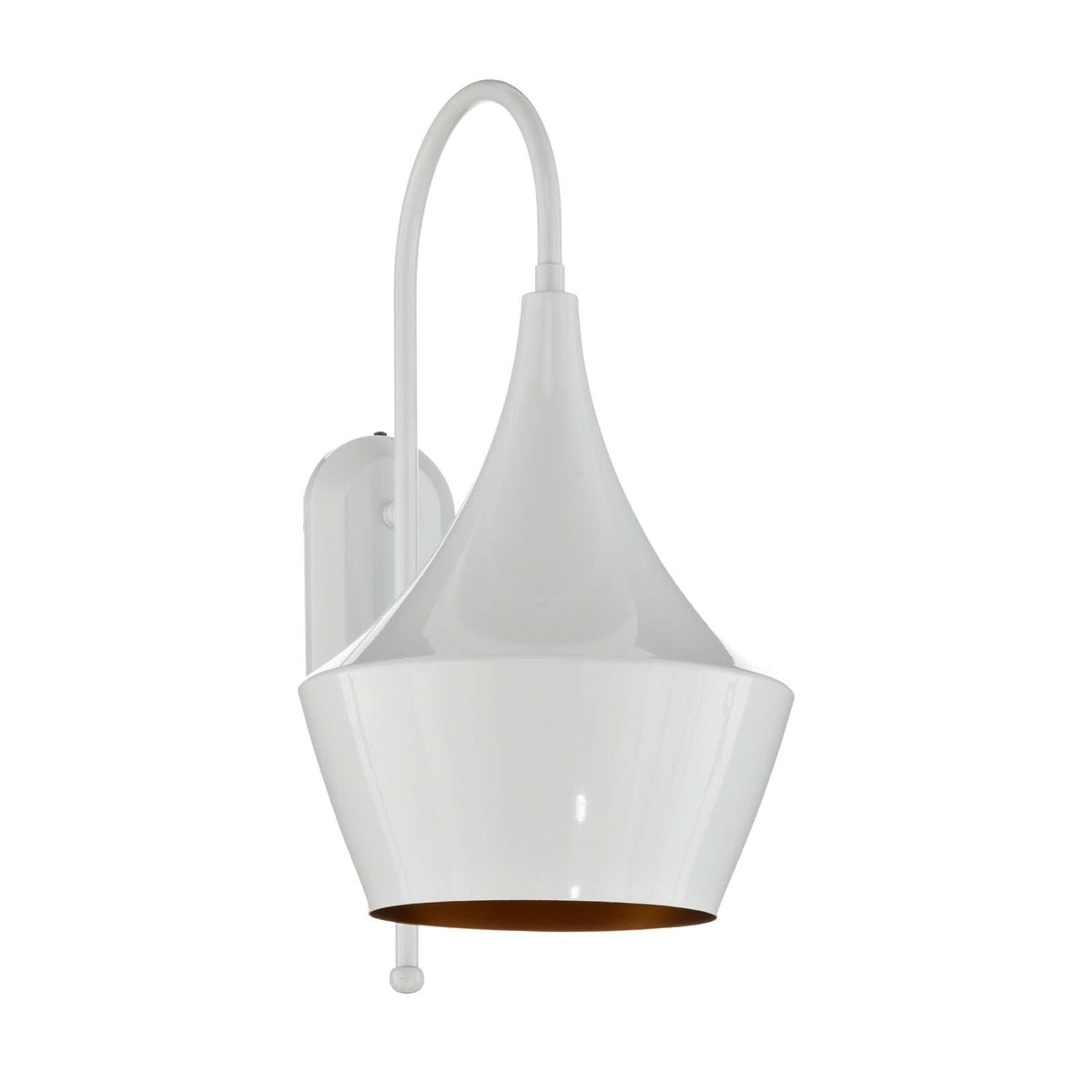Applique murale Olaf en métal, blanc, Ø 25 cm