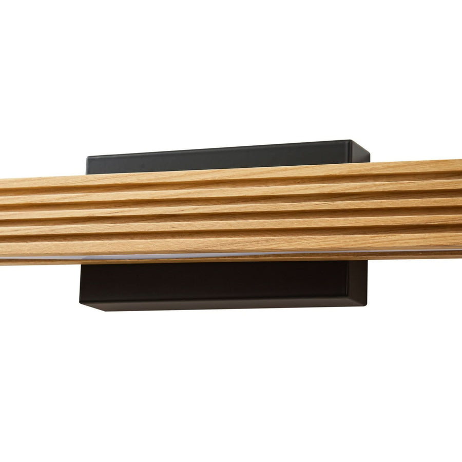 Applique murale LED Lieske en bois, hauteur 8 cm