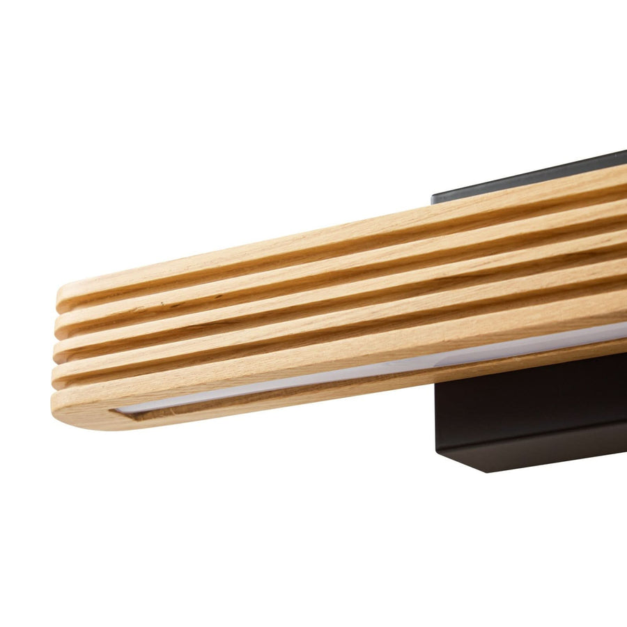 Applique murale LED Lieske en bois, hauteur 8 cm