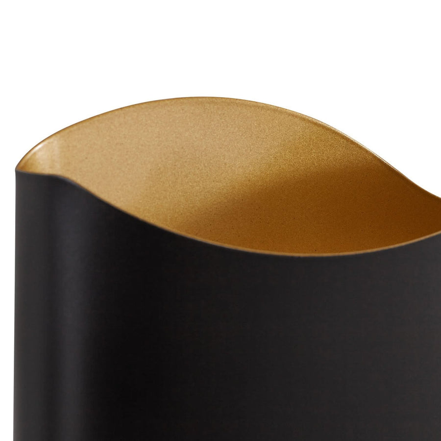 Applique murale Dailin en métal, noir, 2 lumières, hauteur 15 cm