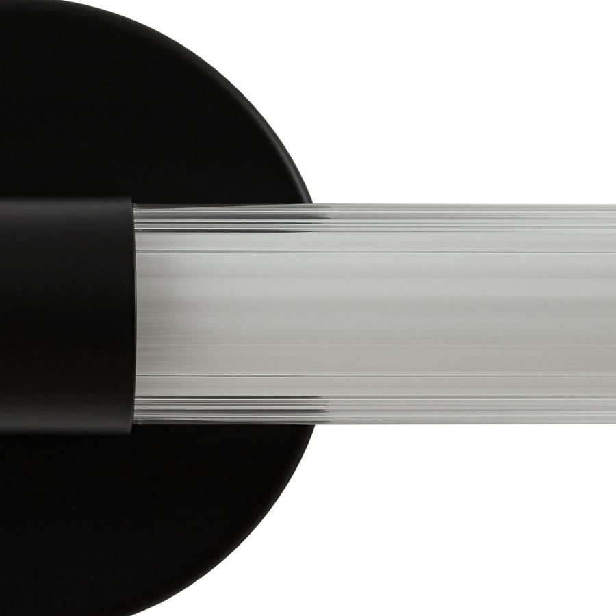 Applique murale LED Melisa en verre, noir, hauteur 9,4 cm, IP44
