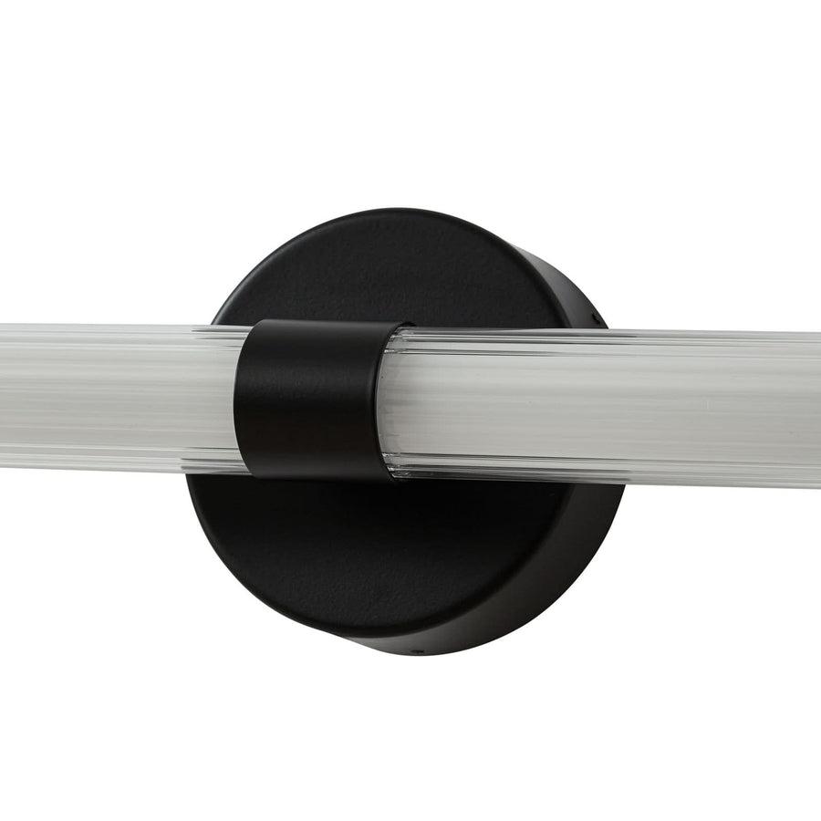 Applique murale LED Melisa en verre, noir, hauteur 9,4 cm, IP44