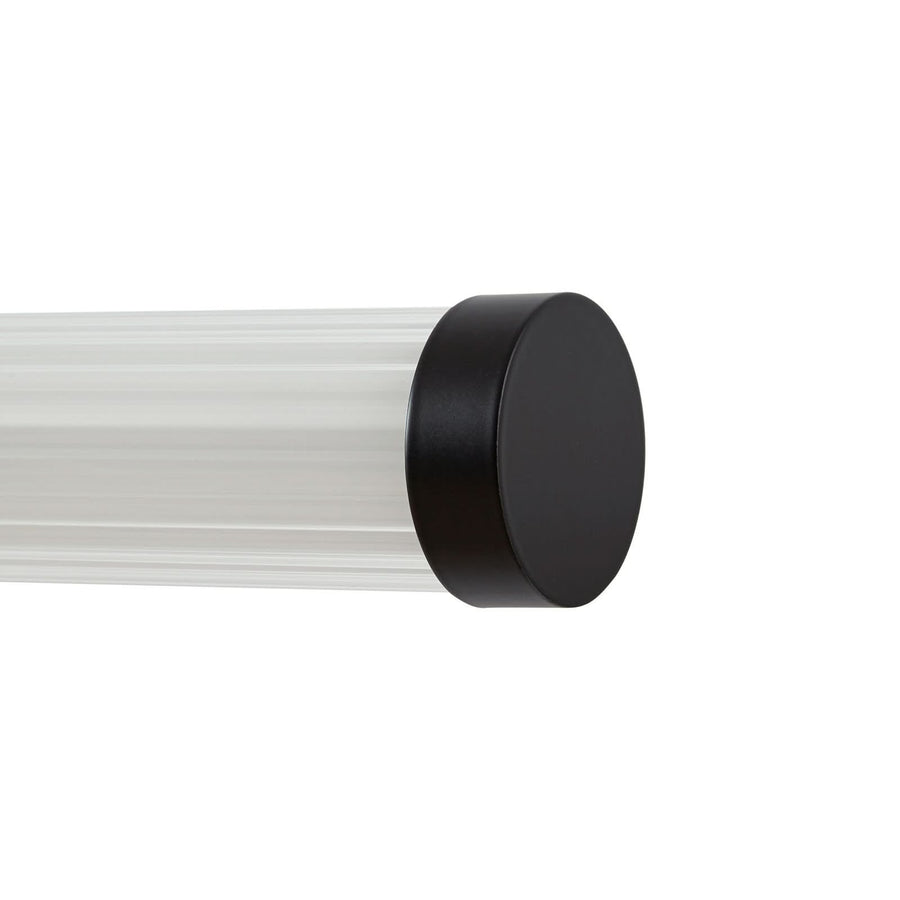Applique murale LED Melisa en verre, noir, hauteur 9,4 cm, IP44