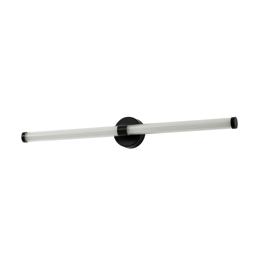 Applique murale LED Melisa en verre, noir, hauteur 9,4 cm, IP44