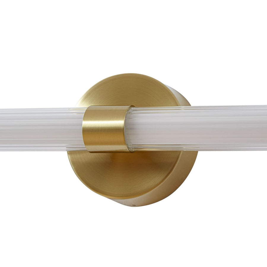 Applique murale LED Melisa en verre, doré, hauteur 9,4 cm, IP44