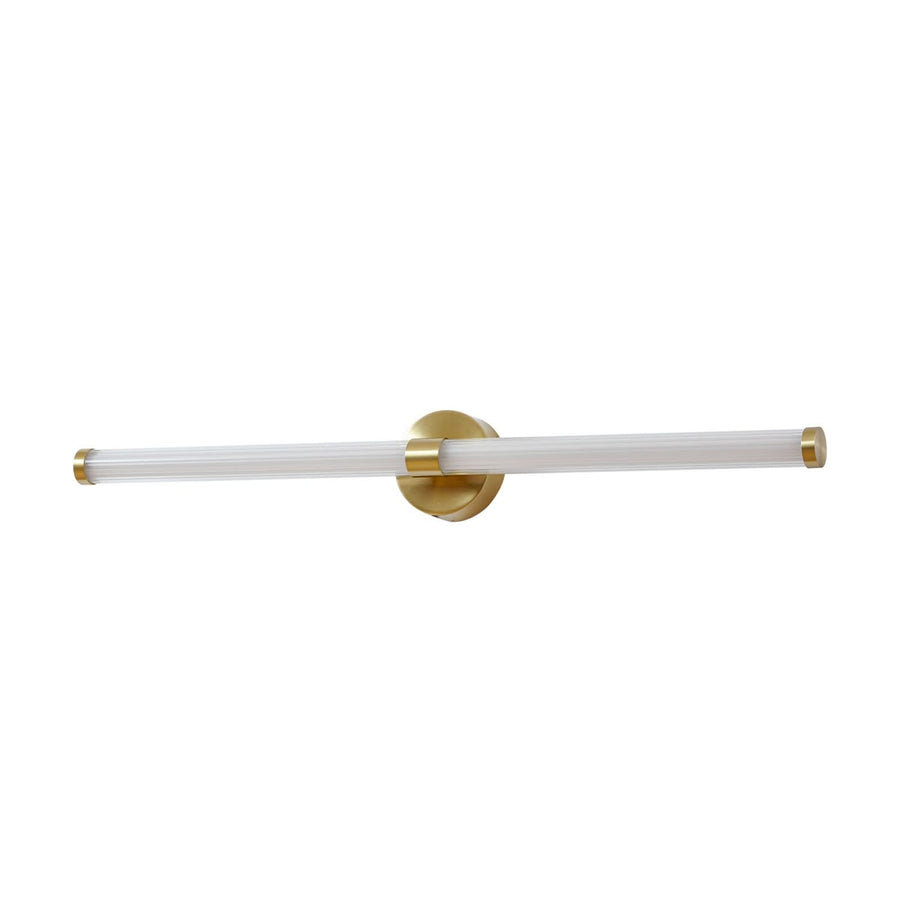 Applique murale LED Melisa en verre, doré, hauteur 9,4 cm, IP44