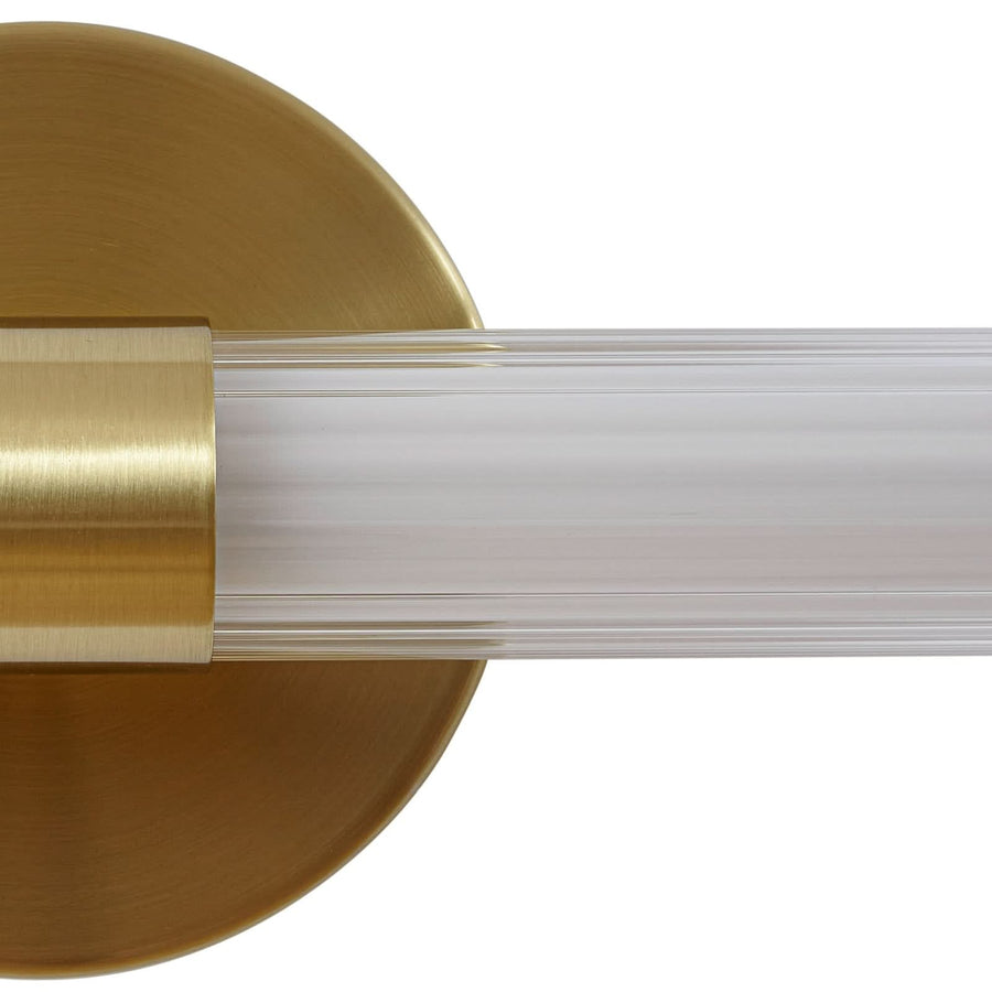 Applique murale LED Melisa en verre, doré, hauteur 9,4 cm, IP44