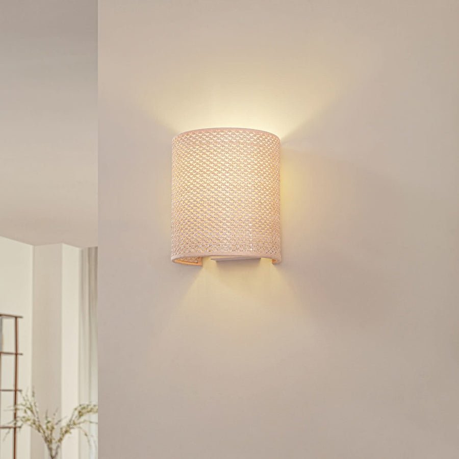 Applique murale Soula en tissu, beige, hauteur 20 cm