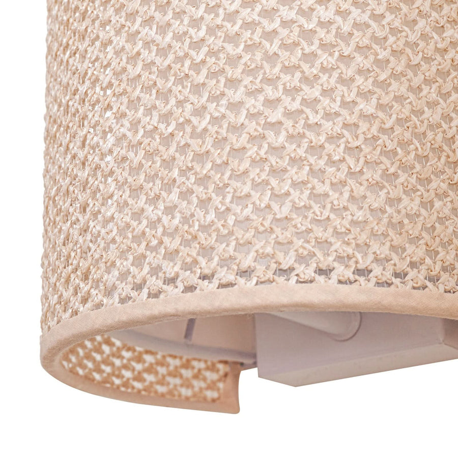 Applique murale Soula en tissu, beige, hauteur 20 cm