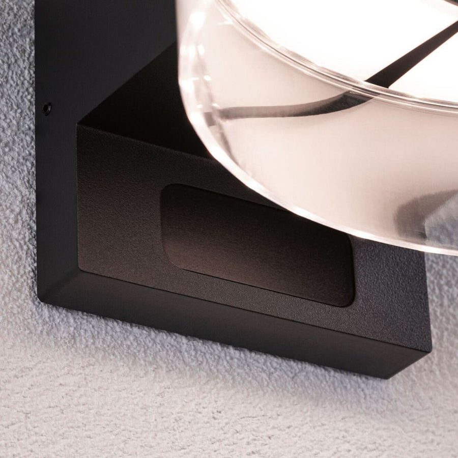 Applique d'extérieur LED Capera en aluminium, anthracite, Ø 23,1 cm, IP44