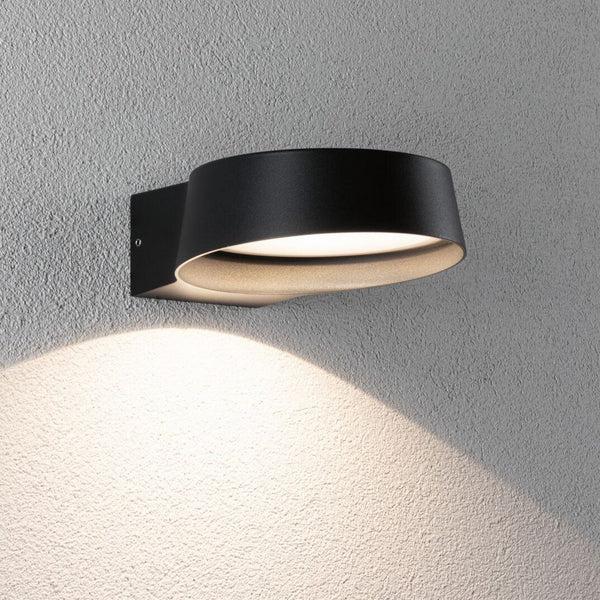 Applique d'extérieur LED Capea Grand en aluminium, anthracite, hauteur 6,5 cm, IP44