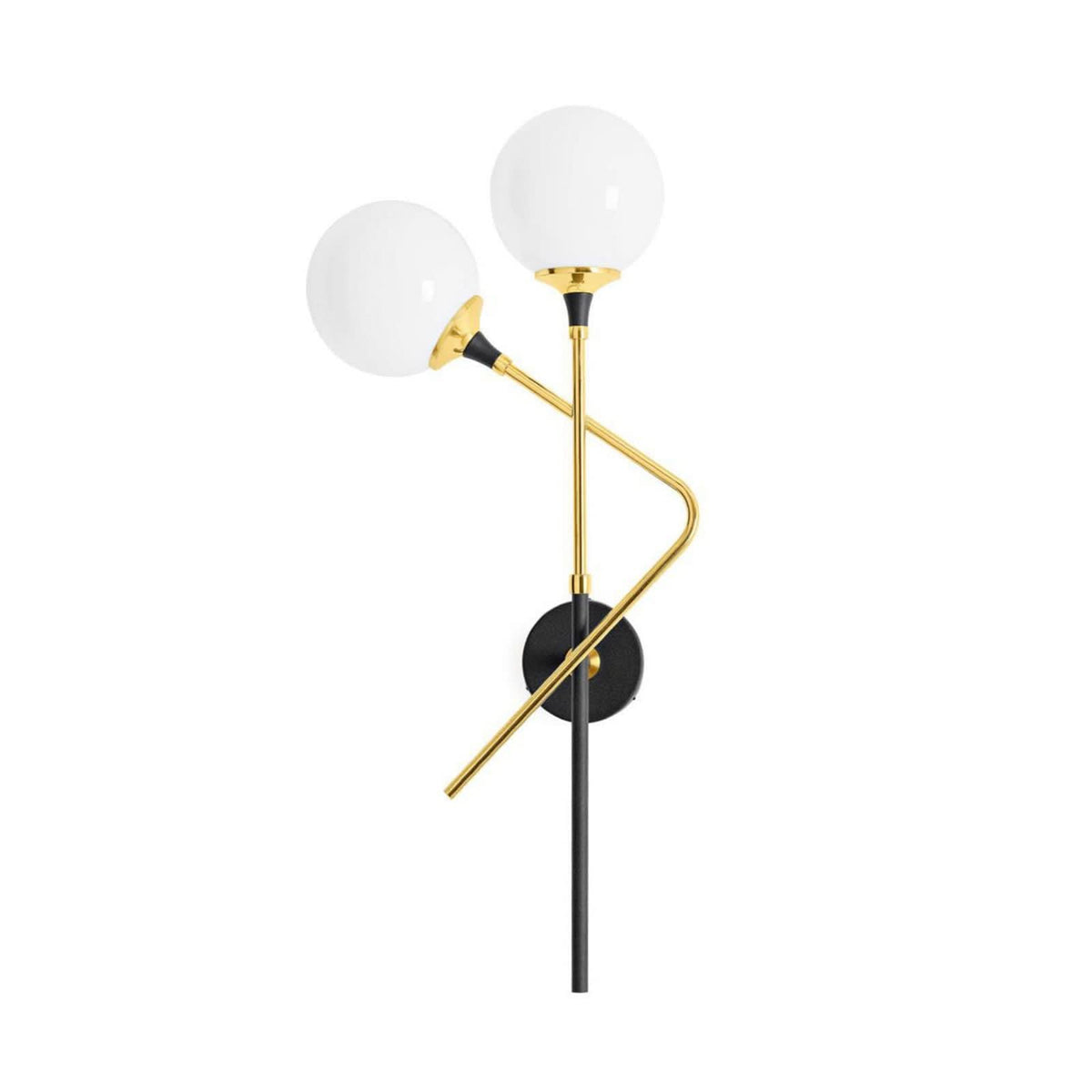 Applique murale Galassia en laiton, doré, 2 lumières, hauteur 69,1 cm, 2700 K, 6 W, largeur 31,8 cm