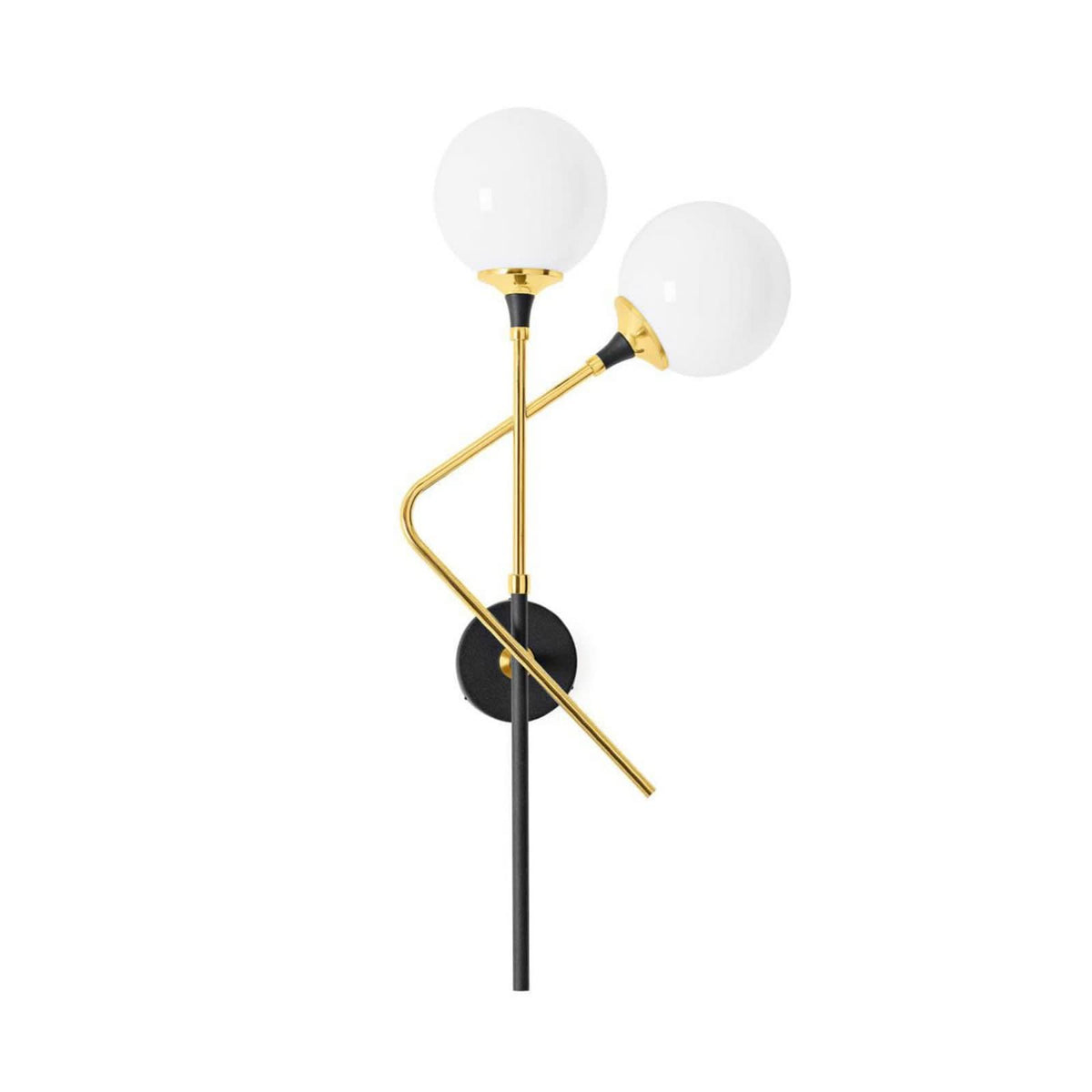 Applique murale Galassia en laiton, doré, 2 lumières, hauteur 69,1 cm, 2700 K, 6 W, largeur 31,8 cm, modèle 2