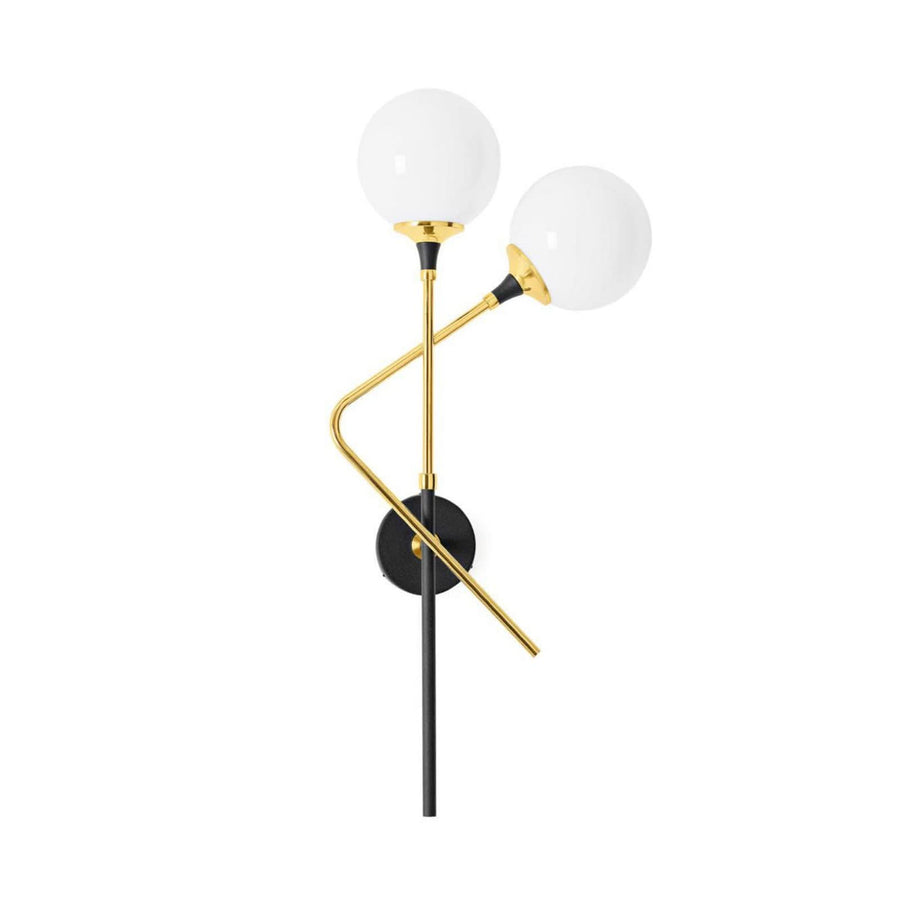 Applique murale Galassia en laiton, doré, 2 lumières, hauteur 69,1 cm, 2700 K, 6 W, largeur 31,8 cm, modèle 2