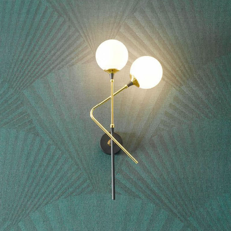 Applique murale Galassia en laiton, doré, 2 lumières, hauteur 69,1 cm, 2700 K, 6 W, largeur 31,8 cm, modèle 2