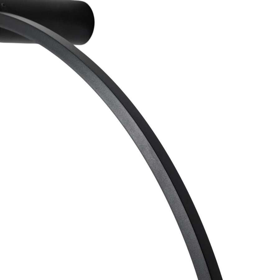 Applique murale LED Saturno en aluminium, noir, Ø 80 cm