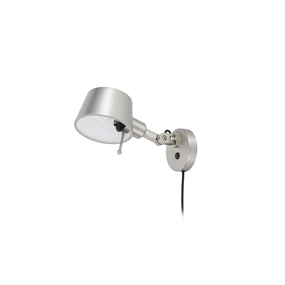 Applique murale Silka en métal, nickel, hauteur 14 cm, 15 W, largeur 16 cm