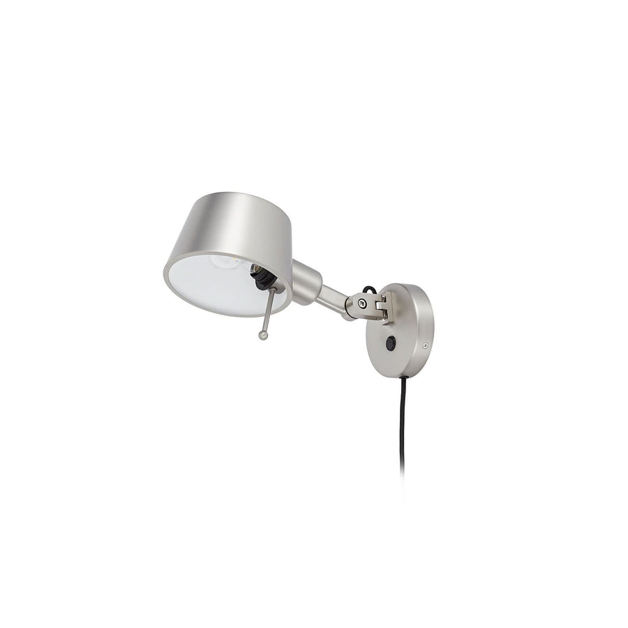 Applique murale Silka en métal, nickel, hauteur 14 cm, 15 W, largeur 16 cm